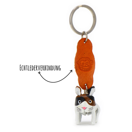 Katzen Schlsselanhnger aus Leder