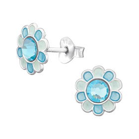 Blume Kinder Ohrringe 925 Silber