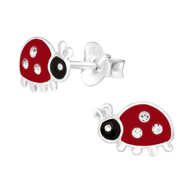 Marienk�fer Kinder Ohrringe 925 Silber