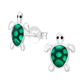 Schildkr�te Kinder Ohrringe 925 Silber