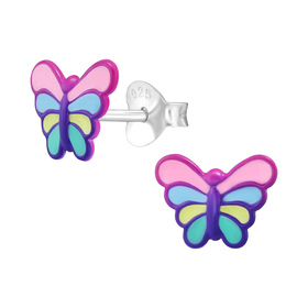 Schmetterling Kinder Ohrringe 925 Silber