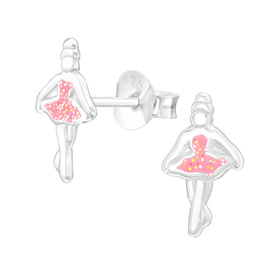Ballerina Kinder Ohrringe 925 Silber