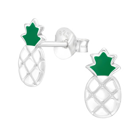 Ananas Kinder Ohrringe 925 Silber