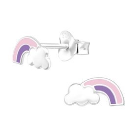 Regenbogen Kinder Ohrringe 925 Silber