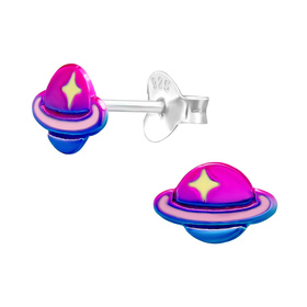 Saturn Kinder Ohrringe 925 Silber