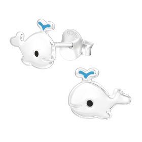Wal Kinder Ohrringe 925 Silber