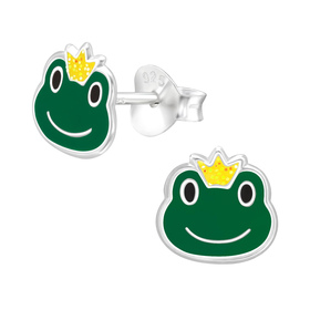 Frosch Kinder Ohrringe 925 Silber