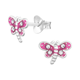 Libelle Kinder Ohrringe 925 Silber
