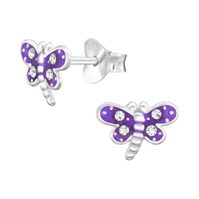 Libelle Kinder Ohrringe 925 Silber
