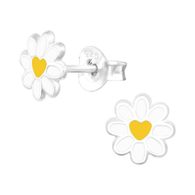 Blume Kinder Ohrringe 925 Silber