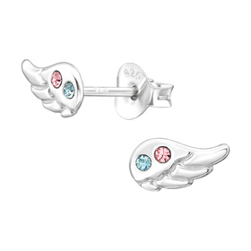 Kinder Ohrringe mit Kristallen 925 Silber