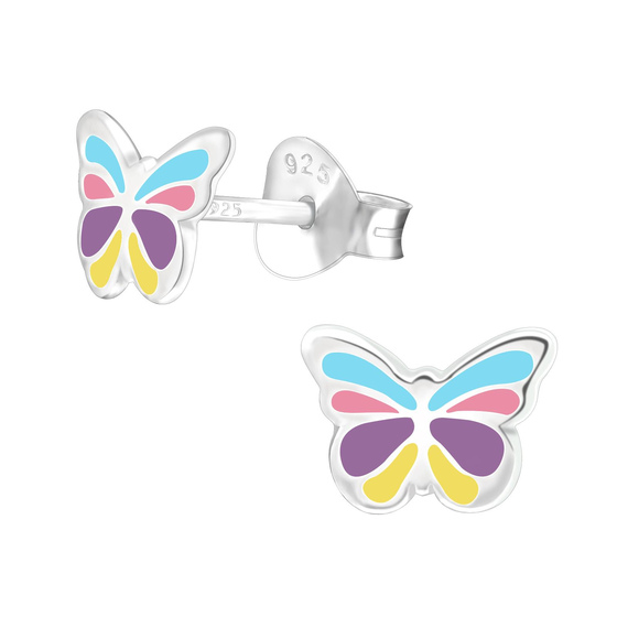Schmetterling Kinder Ohrringe 925 Silber