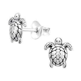 Schildkr�te Kinder Ohrringe 925 Silber