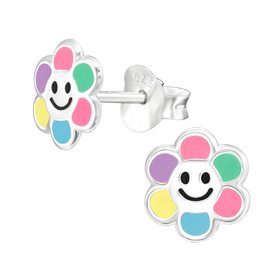Blume Kinder Ohrringe 925 Silber