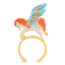 Auf dem Bild zu sehen sind Damen Ringe mit Pferd Pegasus...