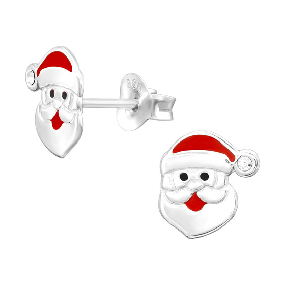 Weihnachtsmann Kinder Ohrringe 925 Silber