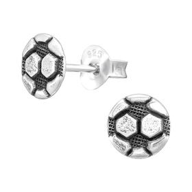 Fu�ball Kinder Ohrringe 925 Silber