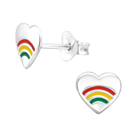 Herz Kinder Ohrringe 925 Silber