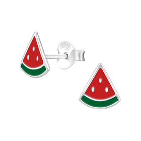 Wassermelonen Kinder Ohrringe 925 Silber