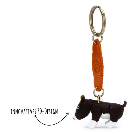 Bullterrier Schlsselanhnger aus Leder