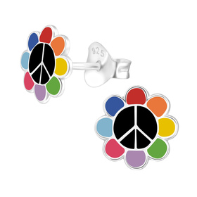 Blume Kinder Ohrringe 925 Silber
