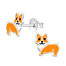 Wolf Kinder Ohrringe 925 Silber