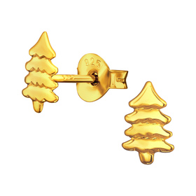 Weihnachtsbaum Kinder Ohrringe 925 Silber