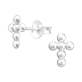 Kreuz Kinder Ohrringe 925 Silber