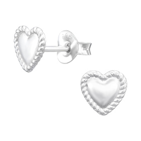 Herz Kinder Ohrringe 925 Silber