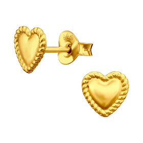 Herz Kinder Ohrringe 925 Silber