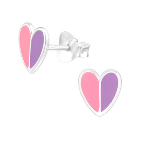 Herz Kinder Ohrringe 925 Silber