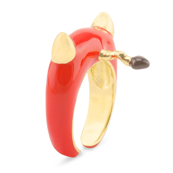 Teufel Ring vergoldet