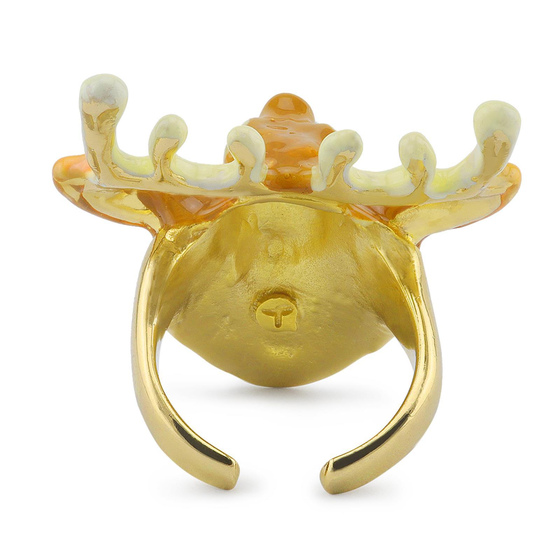 Rentiergeweih Ring vergoldet