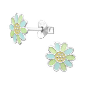 Blume Kinder Ohrringe 925 Silber