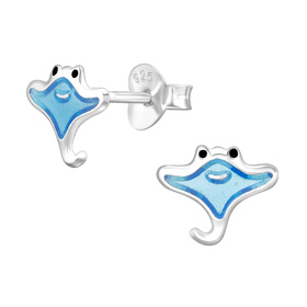 Stachelrochen Kinder Ohrringe 925 Silber