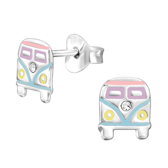 Bus Kinder Ohrringe 925 Silber