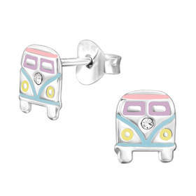 Bus Kinder Ohrringe 925 Silber