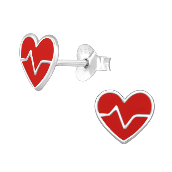 Herz Kinder Ohrringe 925 Silber