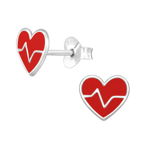 Herz Kinder Ohrringe 925 Silber