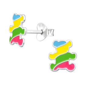 B�r Kinder Ohrringe 925 Silber