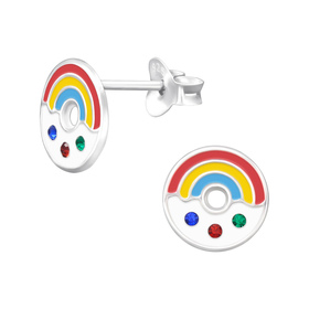 Donut Kinder Ohrringe 925 Silber