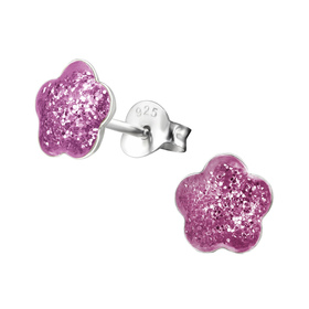 Blume Kinder Ohrringe 925 Silber