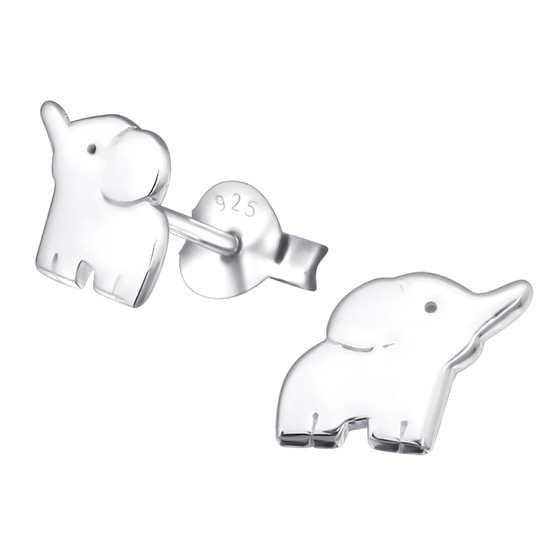 Auf dem Bild zu sehen sind Kinder Ohrringe Elefant Ohrstecker aus 925 Sterling Silver echt Silber
