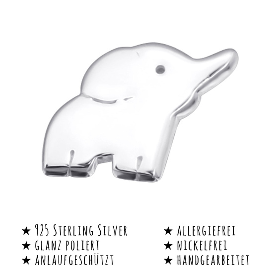 Das Bild mit Beschreibung zeigt Kinder Ohrringe Elefant Ohrstecker aus 925 Sterling Silver echt Silber