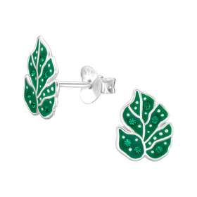 Blatt Kinder Ohrringe 925 Silber