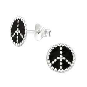 Peace Kinder Ohrringe 925 Silber