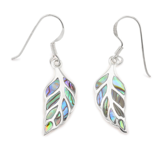 Auf dem Bild zu sehen sind Damen Ohrringe Blatt Ohrhnger aus 925 Sterling Silver echt Silber