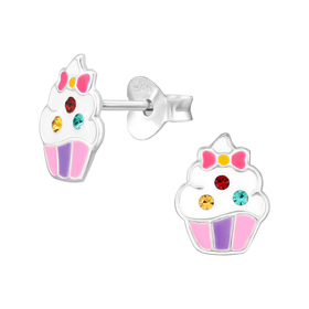 Cupcake Kinder Ohrringe 925 Silber