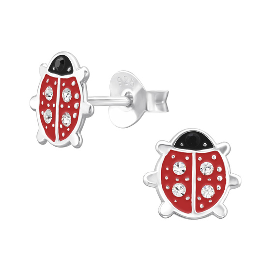 Marienkfer Kinder Ohrringe 925 Silber