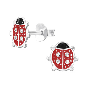 Marienkfer Kinder Ohrringe 925 Silber